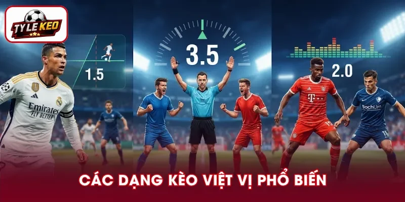 Các loại kèo việt vị phổ biến