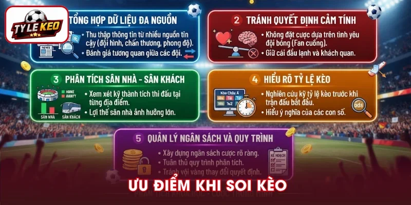 Ưu điểm nổi bật khi tìm hiểu cách soi kèo bóng đá