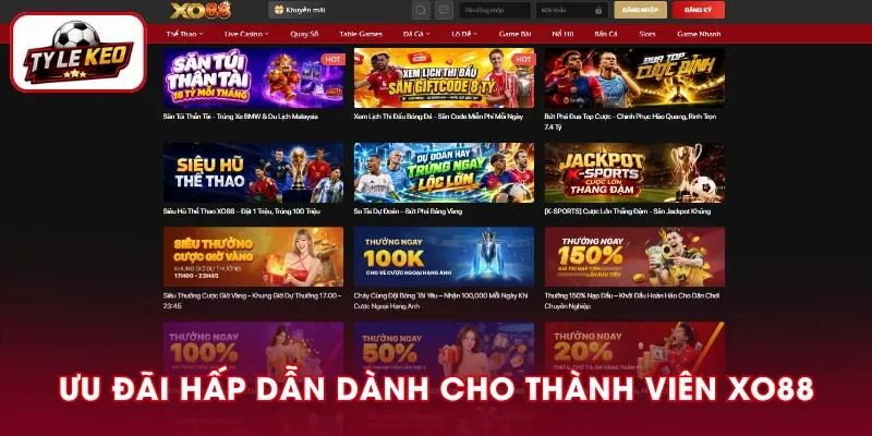 Khuyến mãi hấp dẫn dành cho thành viên tại XO88
